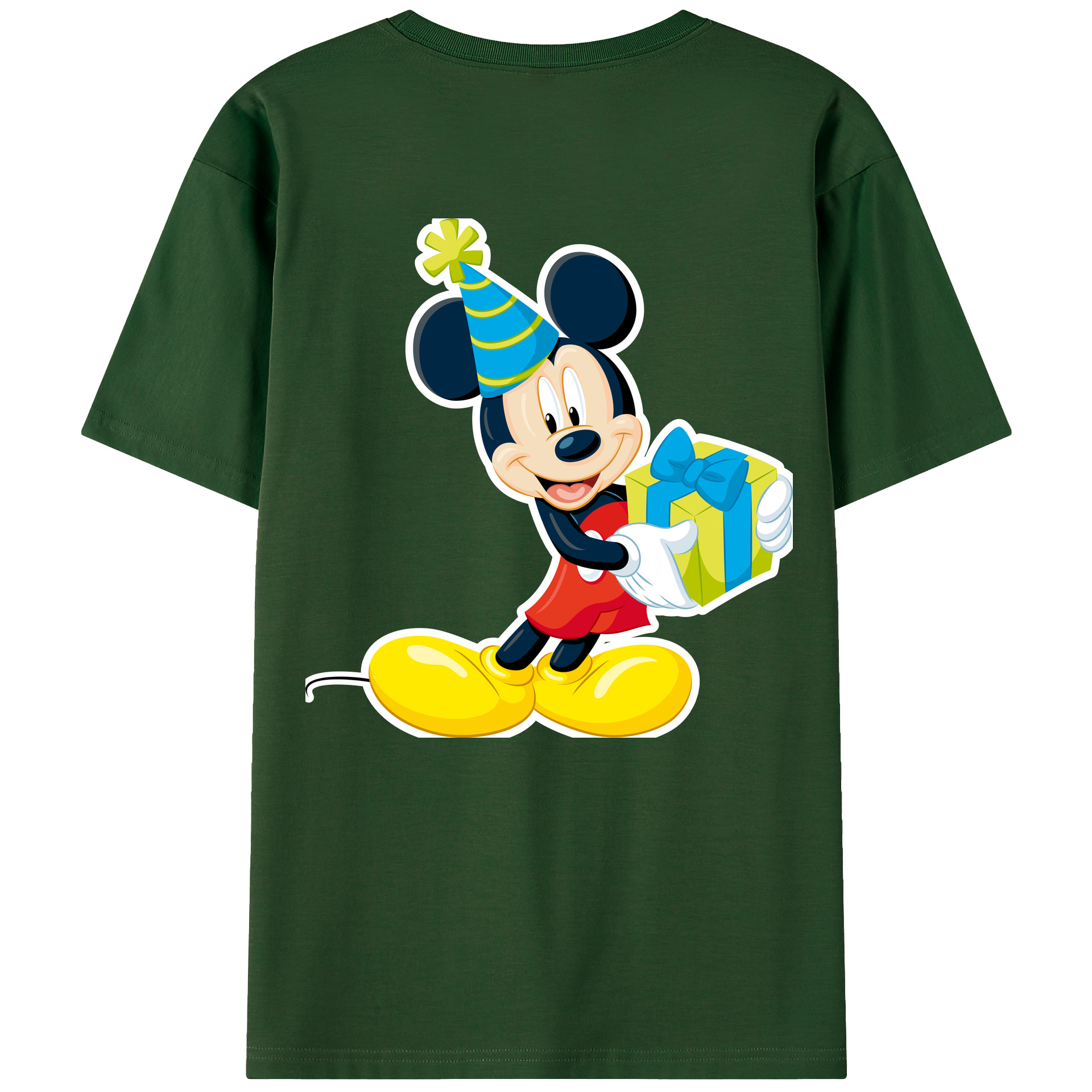 （画像用） ミッキーマウス Mickey Mouse 綿100％半袖Tシャツ（背面プリント）